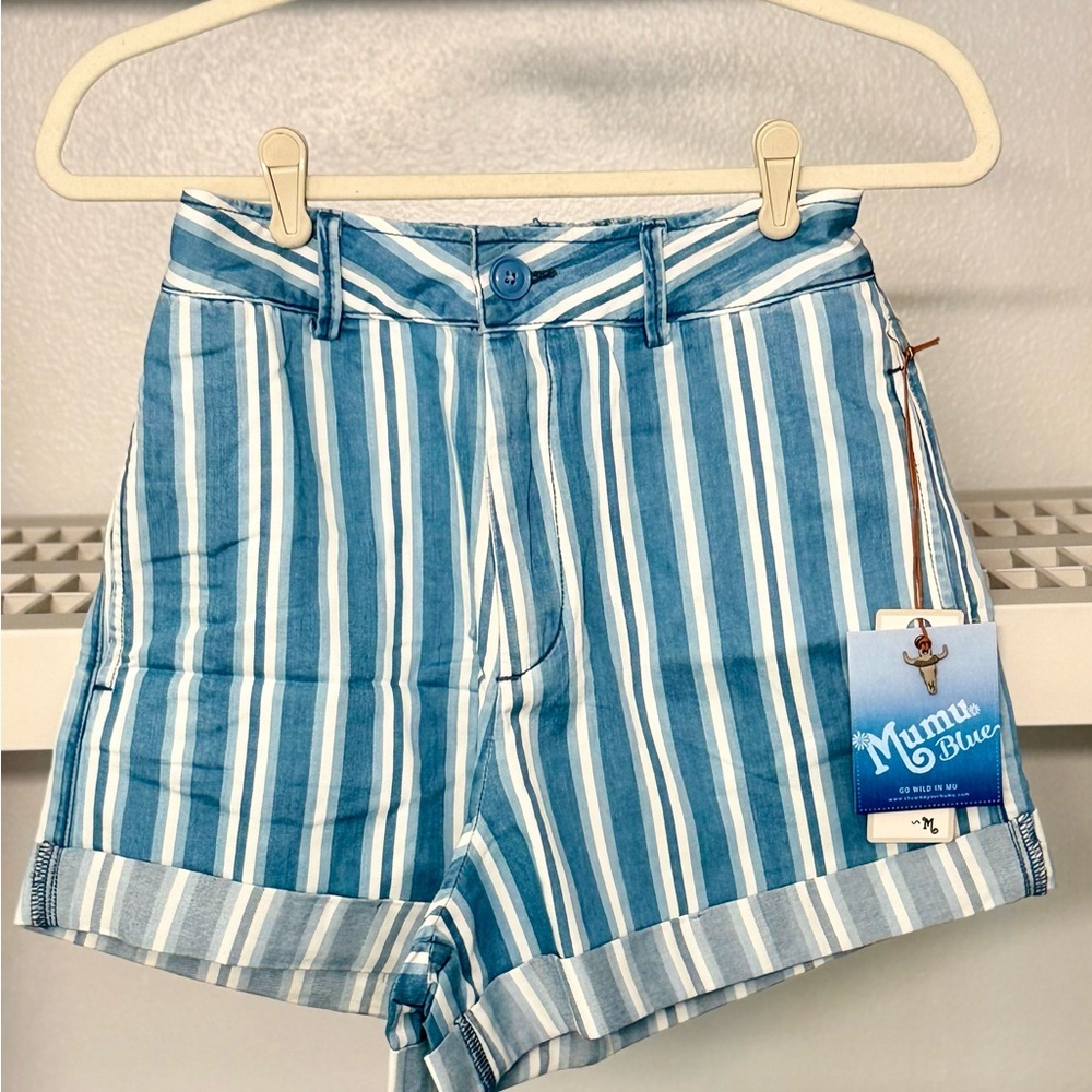 NWT Show Me Your Mumu Chloe Shorts Sydney‎ Stripe Size S